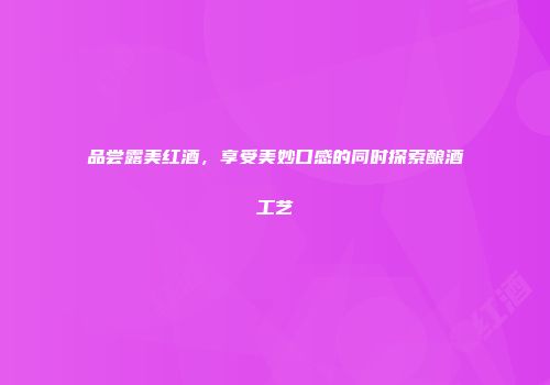 品尝露美红酒，享受美妙口感的同时探索酿酒工艺