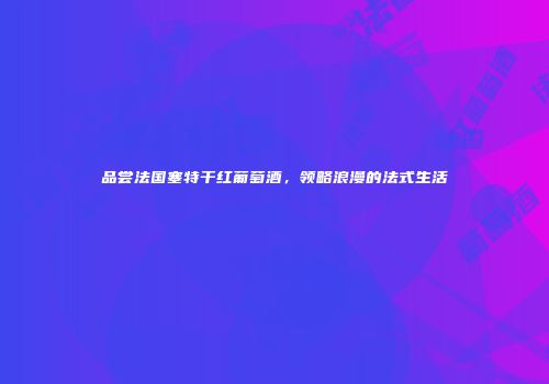 品尝法国塞特干红葡萄酒，领略浪漫的法式生活