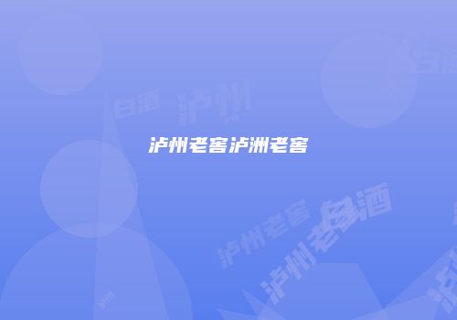 泸州老窖泸洲老窖