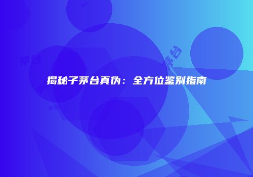 揭秘子茅台真伪：全方位鉴别指南