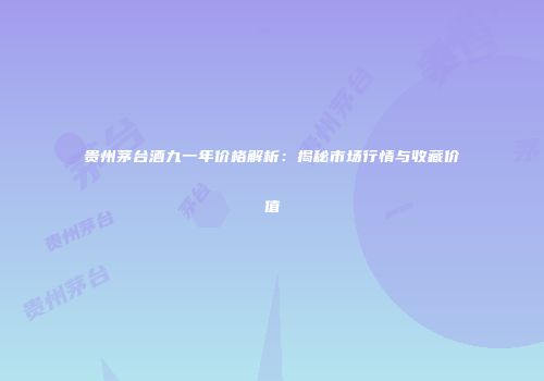 贵州茅台酒九一年价格解析：揭秘市场行情与收藏价值