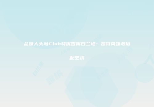 品味人头马Club特优香槟白兰地：独特风味与搭配艺术