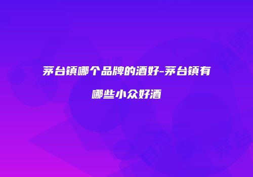 茅台镇哪个品牌的酒好-茅台镇有哪些小众好酒
