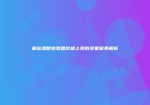 葡萄酒酿造器皿价格上涨的多重因素解析