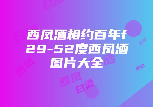 西凤酒相约百年f29-52度西凤酒图片大全