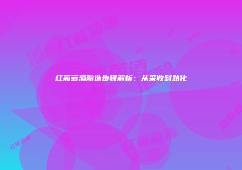 红葡萄酒酿造步骤解析：从采收到熟化