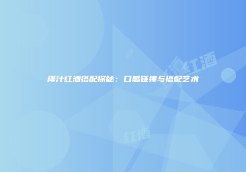 椰汁红酒搭配探秘：口感碰撞与搭配艺术