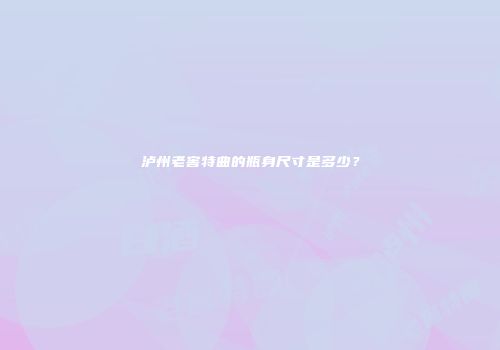 泸州老窖特曲的瓶身尺寸是多少？