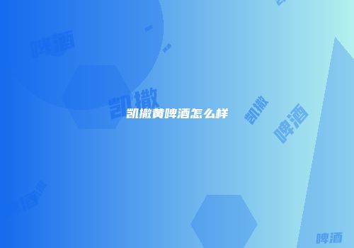 凯撒黄啤酒怎么样
