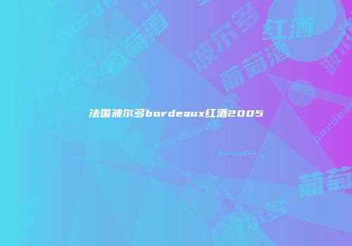 法国波尔多bordeaux红酒2005
