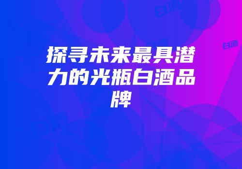 探寻未来最具潜力的光瓶白酒品牌