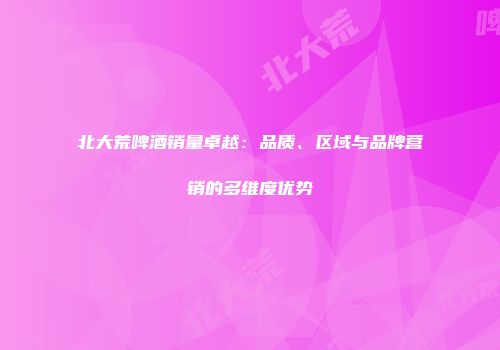 北大荒啤酒销量卓越：品质、区域与品牌营销的多维度优势