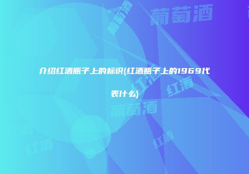 介绍红酒瓶子上的标识(红酒瓶子上的1969代表什么)