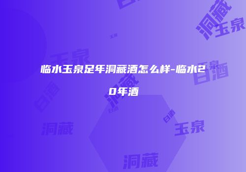 临水玉泉足年洞藏酒怎么样-临水20年酒