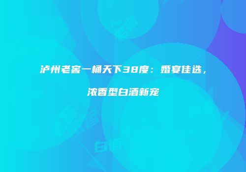 泸州老窖一桶天下38度：婚宴佳选，浓香型白酒新宠