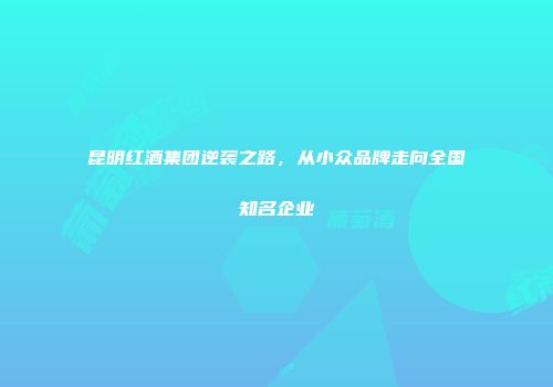 昆明红酒集团逆袭之路，从小众品牌走向全国知名企业