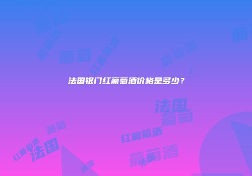 法国银门红葡萄酒价格是多少？