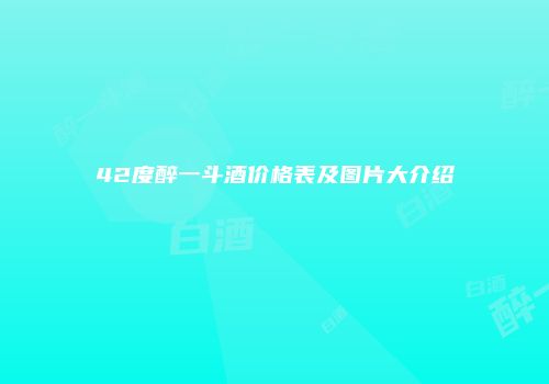 42度醉一斗酒价格表及图片大介绍