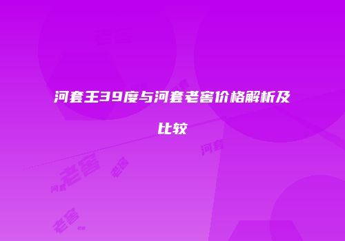 河套王39度与河套老窖价格解析及比较
