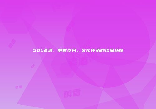 50L老酒：醇香岁月，文化传承的珍品品味