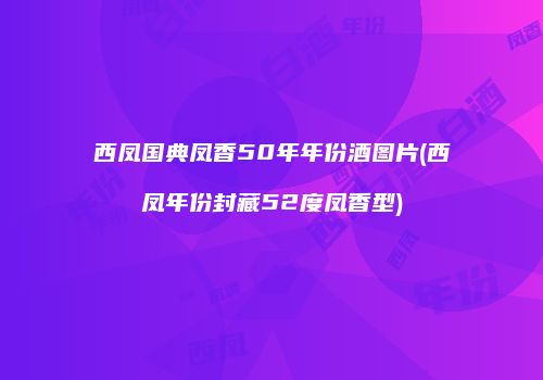 西凤国典凤香50年年份酒图片(西凤年份封藏52度凤香型)