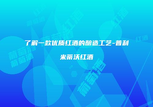 了解一款优质红酒的酿造工艺-普利米蒂沃红酒