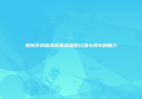 西班牙风味美食体验品尝红酒与风车的魅力