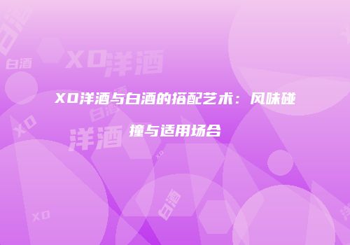 XO洋酒与白酒的搭配艺术：风味碰撞与适用场合