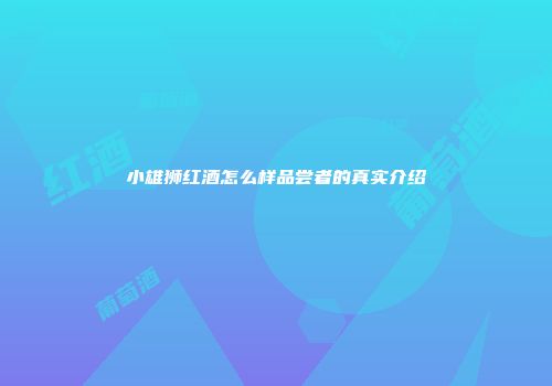小雄狮红酒怎么样品尝者的真实介绍