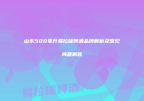 山东500毫升易拉罐啤酒品牌解析及常见问题解答