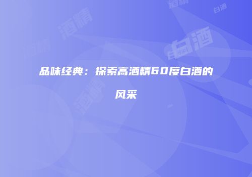 品味经典：探索高酒精60度白酒的风采