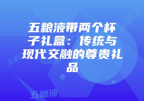 五粮液带两个杯子礼盒：传统与现代交融的尊贵礼品