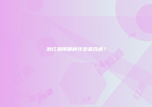 泡红酒用哪种洋葱最合适？