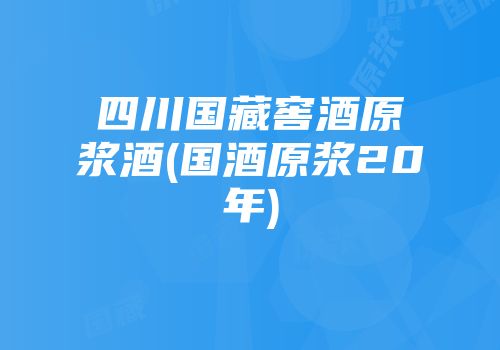 四川国藏窖酒原浆酒(国酒原浆20年)