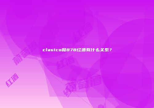 clasico和878红酒有什么关系？