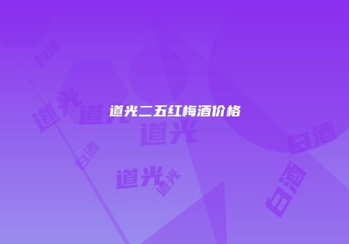 道光二五红梅酒价格