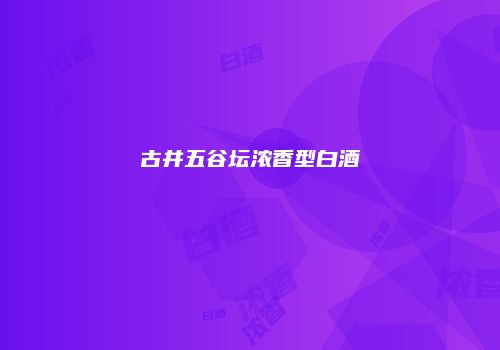 古井五谷坛浓香型白酒