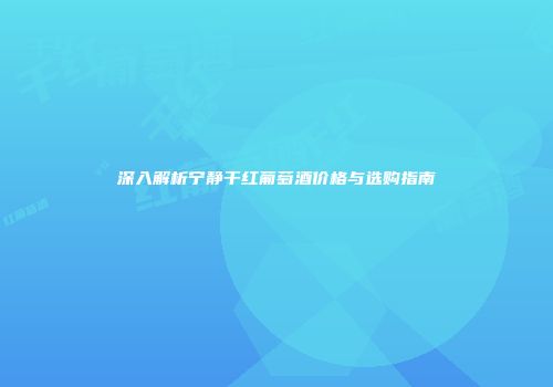 深入解析宁静干红葡萄酒价格与选购指南