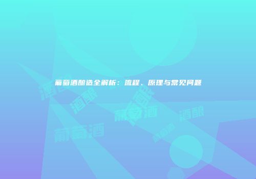 葡萄酒酿造全解析：流程、原理与常见问题