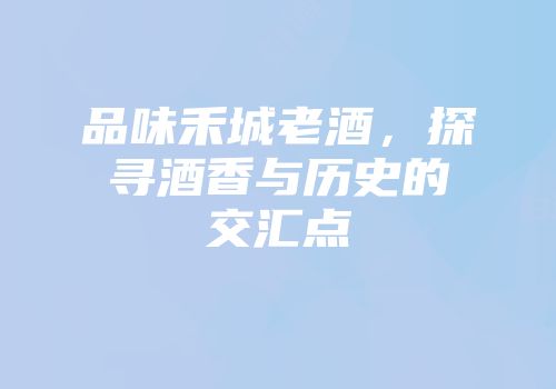 品味禾城老酒，探寻酒香与历史的交汇点