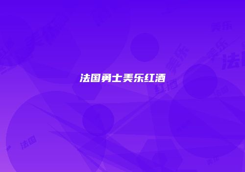 法国勇士美乐红酒