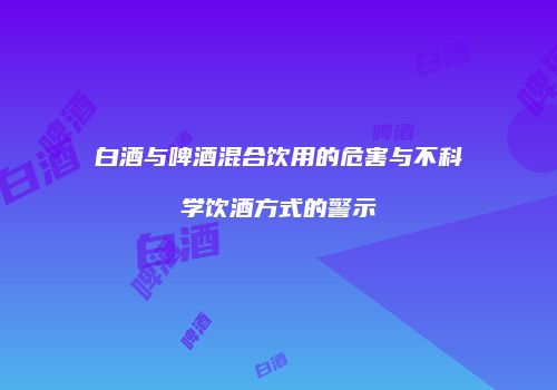 白酒与啤酒混合饮用的危害与不科学饮酒方式的警示