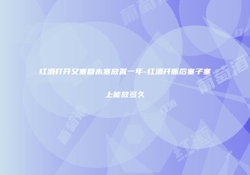 红酒打开又塞回木塞放置一年-红酒开瓶后塞子塞上能放多久