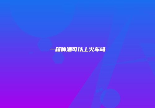 一箱啤酒可以上火车吗