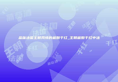 品味法国王朝风情的藏酿干红_王朝藏酿干红中法