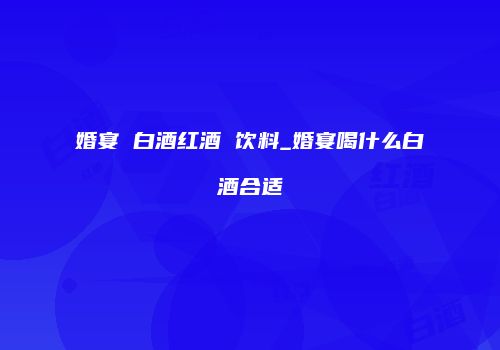 婚宴 白酒红酒 饮料_婚宴喝什么白酒合适