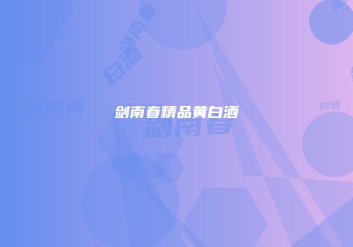 剑南春精品黄白酒