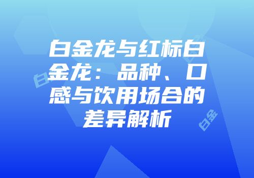 白金龙与红标白金龙：品种、口感与饮用场合的差异解析