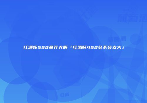 红酒杯550毫升大吗「红酒杯450会不会太大」