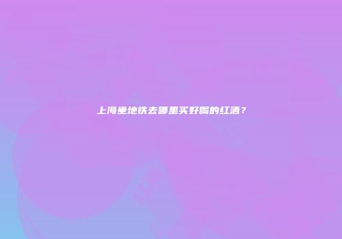 上海坐地铁去哪里买好喝的红酒？